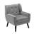 Jaqueze Upholstered Gray Velvet Tufted Square Arm Accent chair-1087281858
