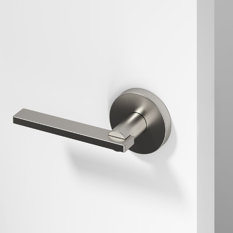 Levier de porte simple Valli de conception moderne dissimulée ne tournant pas (placard, garde-manger ou couloir) - Style minimaliste élégant en nickel brossé