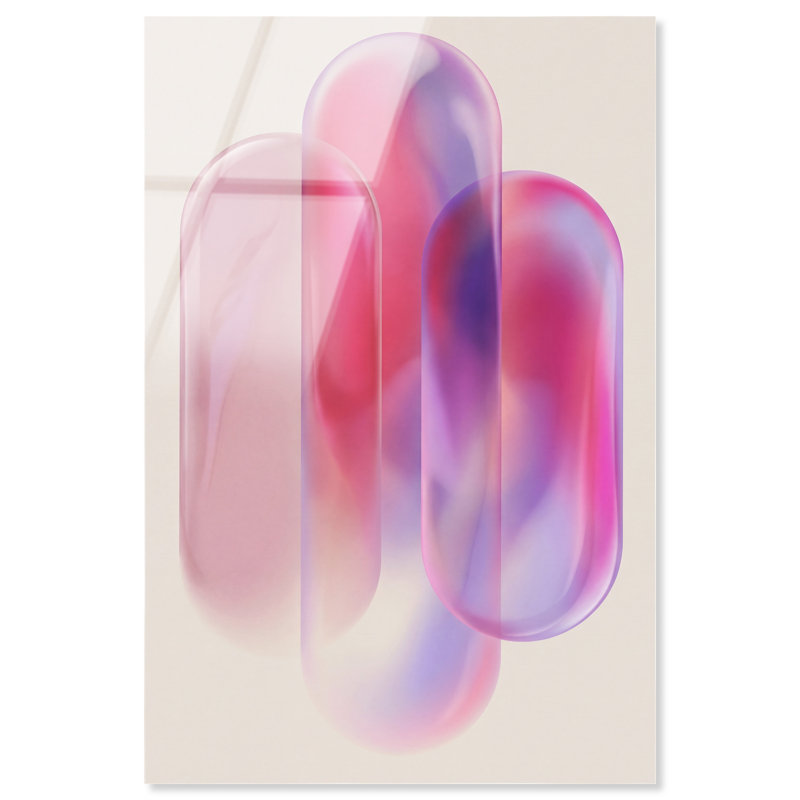 Pink Topaz Gradient Print by Oliver Gal, 15"H x 10"W, High-Gloss Acrylic Print