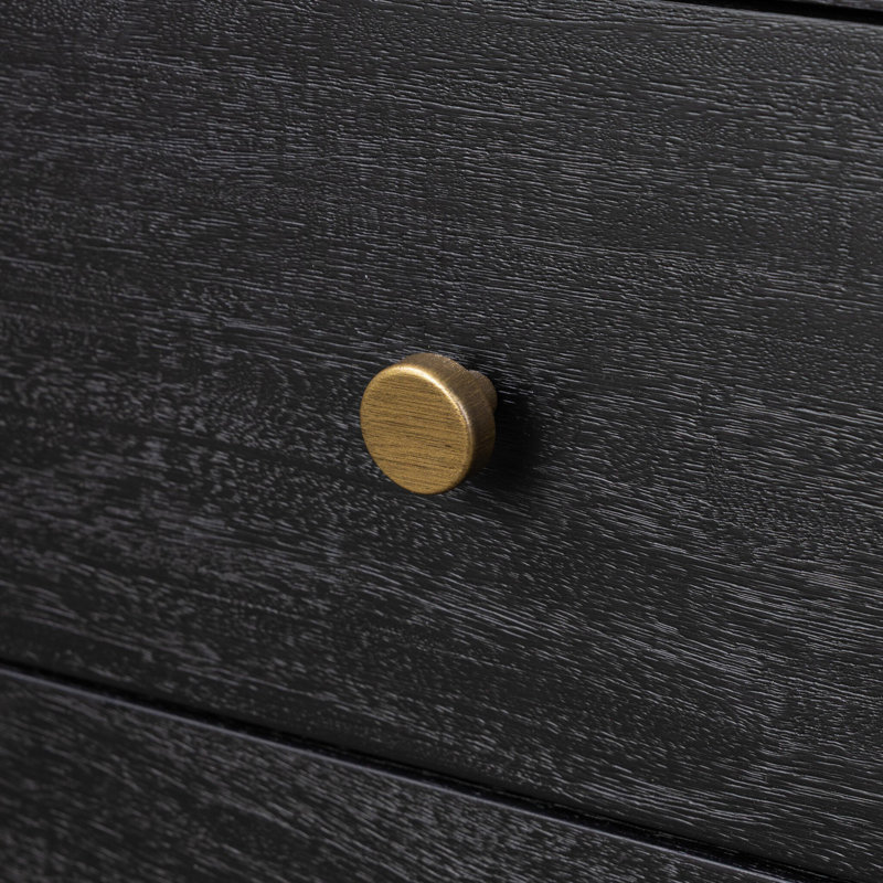 Sullivan Media Console-Saddle Tan, Black Acacia Veneer