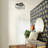 Modern 4 Light Black Square Flush Mount-1993512681