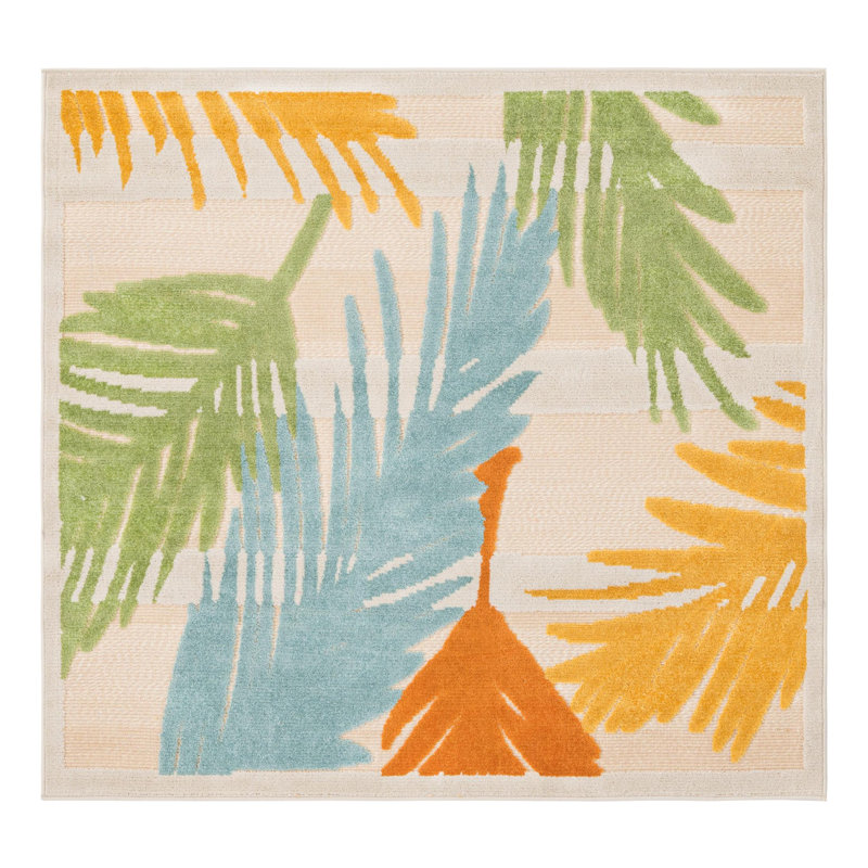 Barcadera Indoor/Outdoor Rug, Square 5'3"