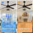 52" Farmhouse 4 Wooden Blades Caged Ceiling Fan with Light and Remote Control