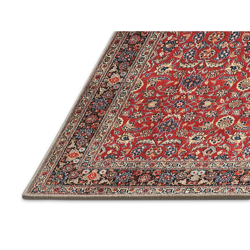 Tapis traditionnel rouge / brun Boulemane, Rectangle 8 pi x 10 pi