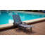 Méridienne Hdpe pour l'extérieur, chaises longues pour piscine avec dossier réglable à 4 positions, supporte jusqu'à 360 lb pour la terrasse au bord de la piscine (noir)