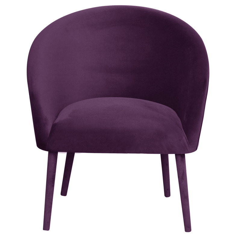 Upholstered Barrel Chair, Violet