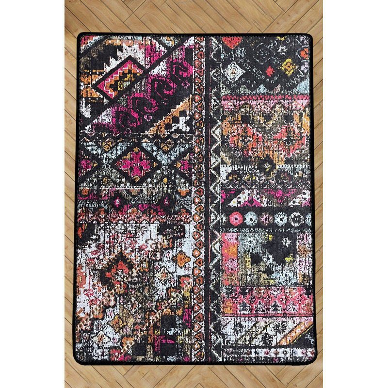 Non-Slip Hall Carpet, 100% Polyester, 47.2 x 59.1 inches | Antibacterial, Machine Washable, 0.4-inch Pile Height | Durable Dot Underside, Perfect for High-Traffic Areas, Easy to Maintain, Stylish Design