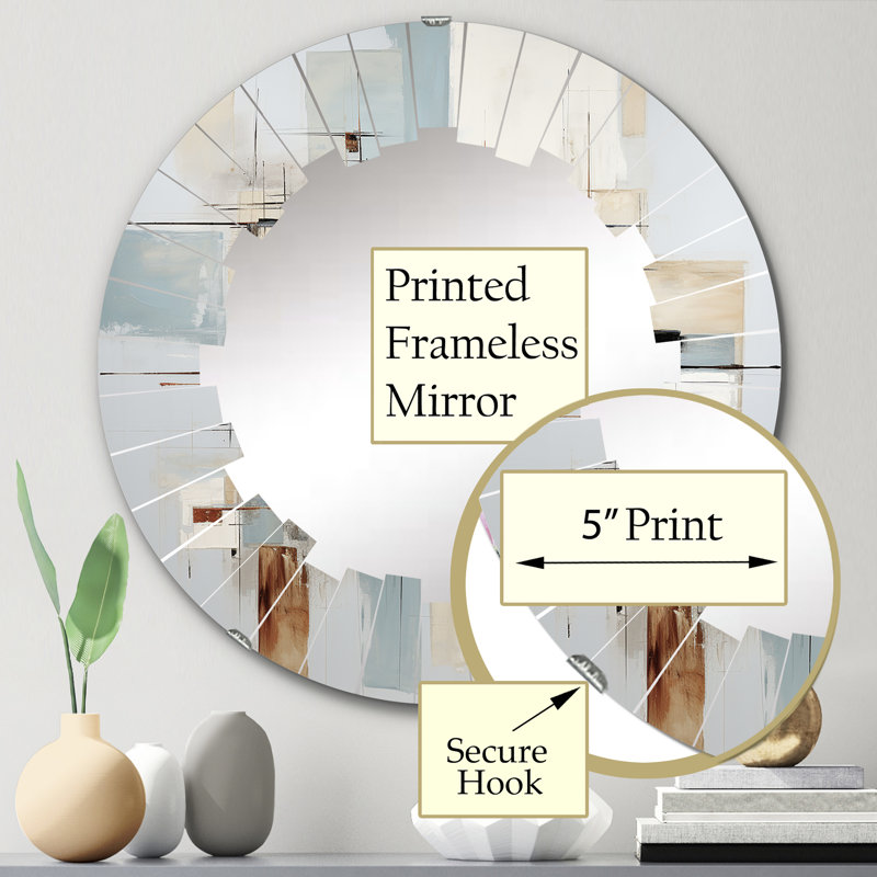 Woodhull - Modern Wall Mirror Round, 24 po x 24 po