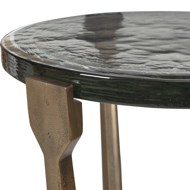 Uttermost Bohdi Outdoor Brass Accent Table
