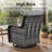 Deb 31" W Wicker Swivel Glider Chair with Ottoman and Cushions-833917349