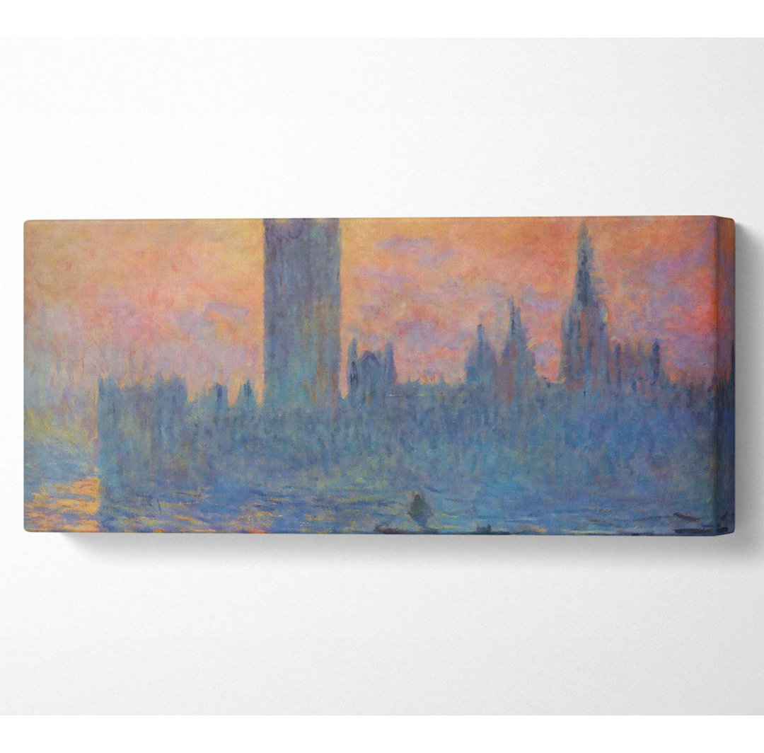 Monet Londoner Parlament im Winter Panoramaleinwand