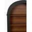 Bibliothèque, bibliothèque haute à 4 tablettes, bibliothèque arquée à plancher en bois de 45,66 po, grand rangement pour bibliothèque, chambre à coucher et salon (noir)
