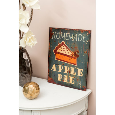 Apple Pie Textual Art on Metal