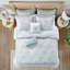 Coussin décoratif carré 16 x 16 po étoile de mer brodée, coussin décoratif hypoallergénique