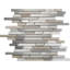 0.62" x 3" Marble/Metal Mosaic Wall Tile