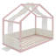 Lit à baldaquin avec panneaux latéraux rembourrés en velours, baldaquin en gaze respirante, cadre de lit plateforme à rembourrage doux-133211420