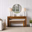 Console cannelée avec tabouret de bar rembourré en tissu-129231112