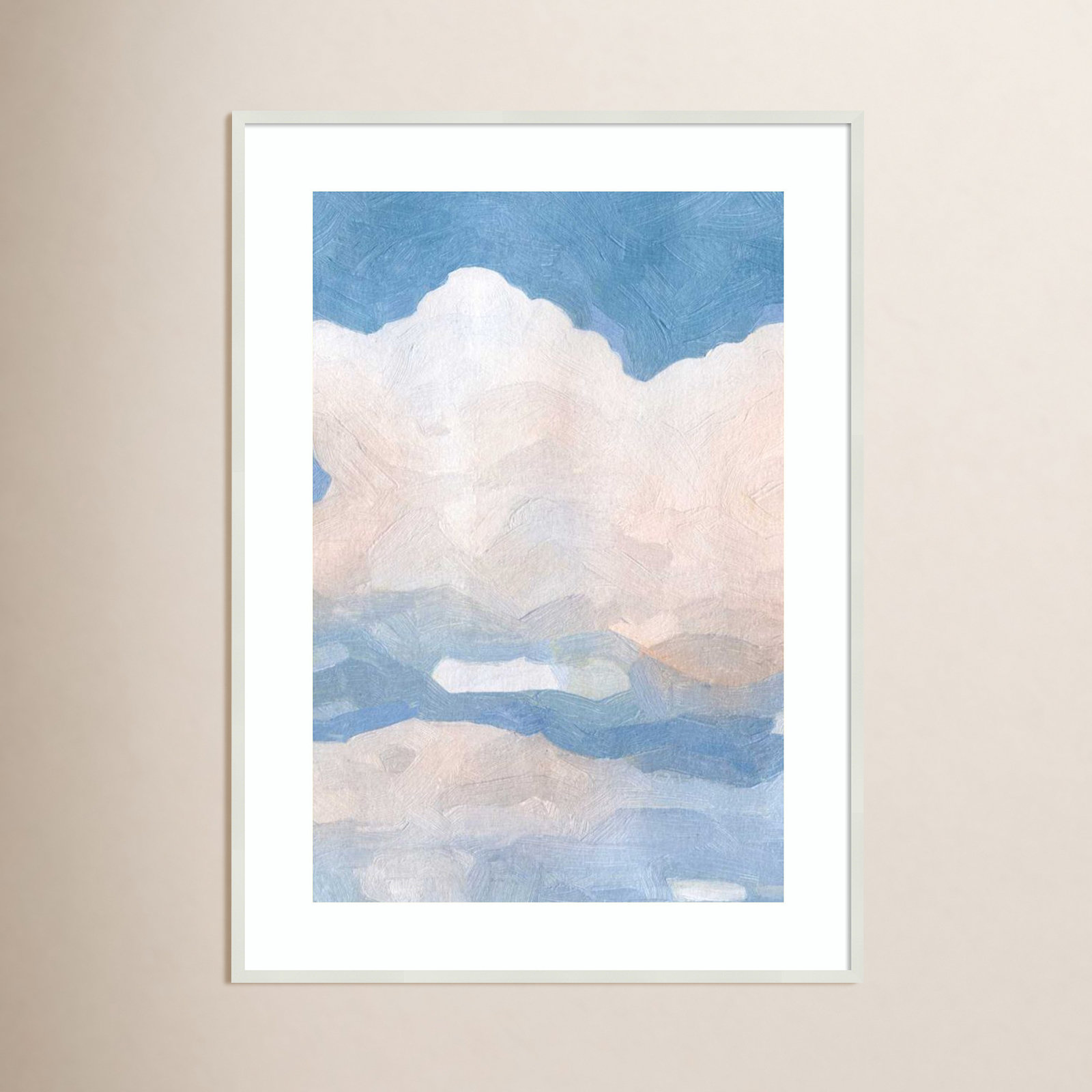 The Clouds by Emma Caroline, White, 25" H x 19" W x 2" D