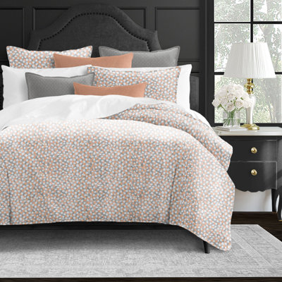 Ensemble de couvre-lit réversible en coton 5 pièces Prairie Peach