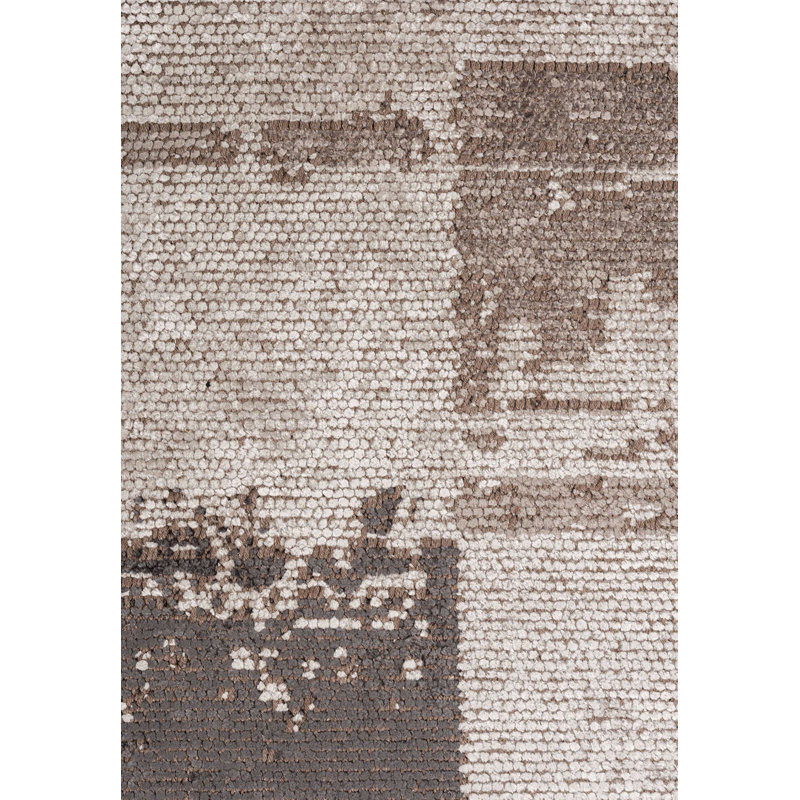 Regolo Rectangle Abstract Cotton and Viscose Indoor / Outdoor Area Rug, Rectangle 7'10" x 11'1"