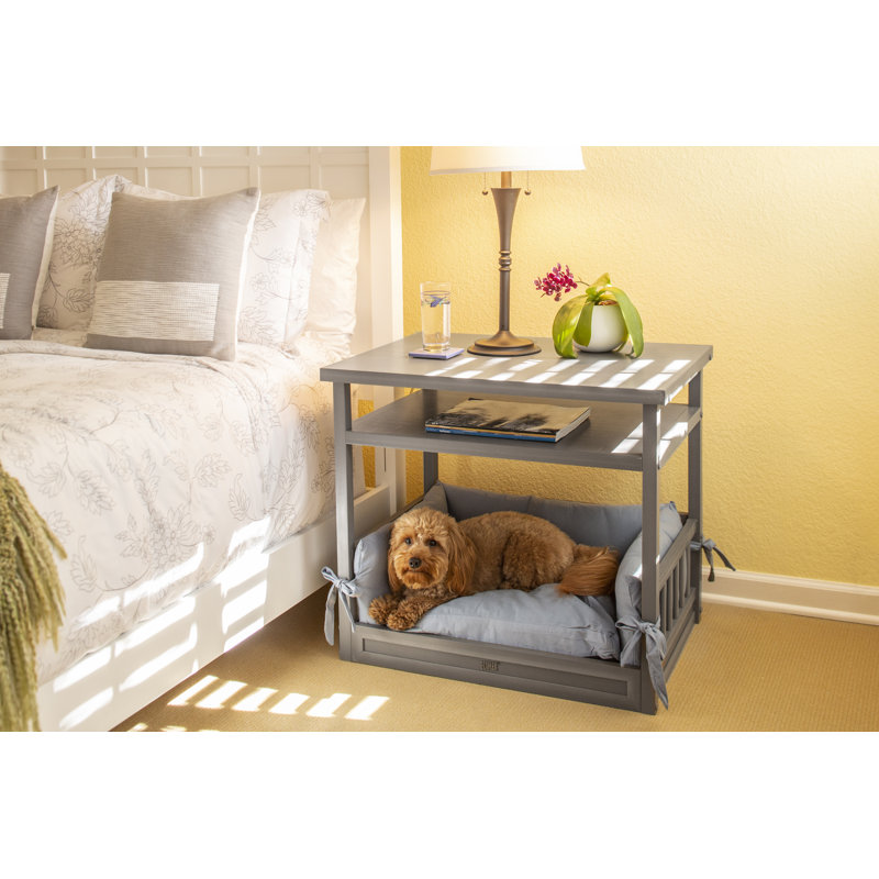 New Age Pet ECOFLEX Sherie Dog Bed Nightstand-, Gray