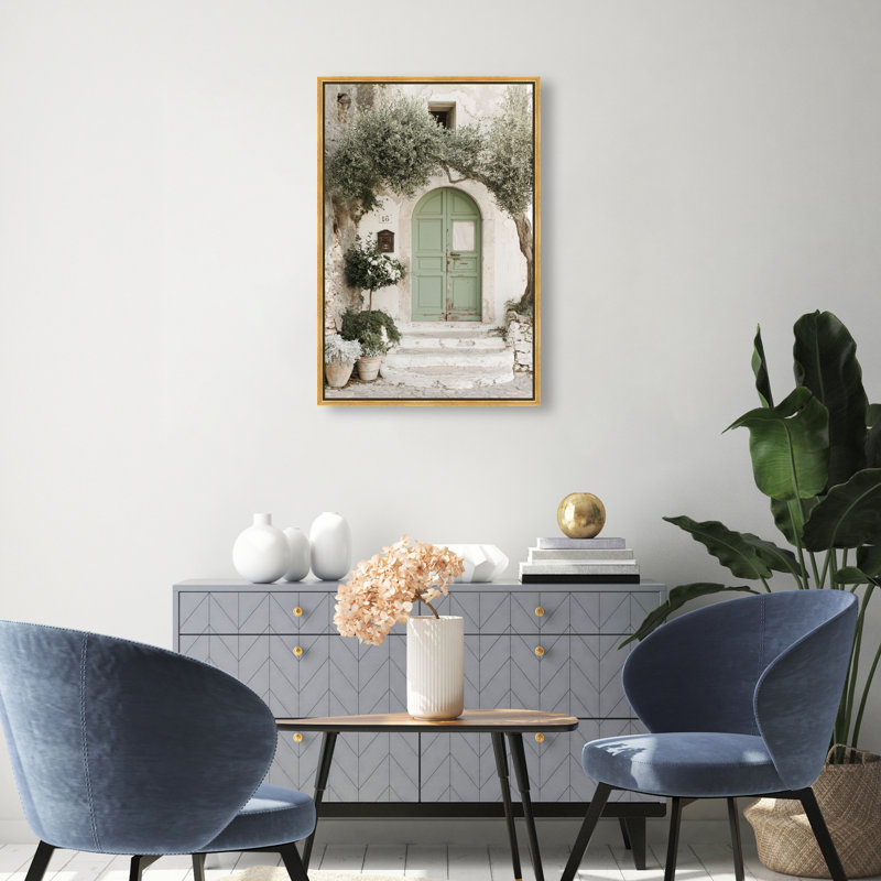 Mint Door II Canvas Architecture Print by Oliver Gal, Black Frame, 10 x 15, 10"H x 15"W, Gallery Wrapped