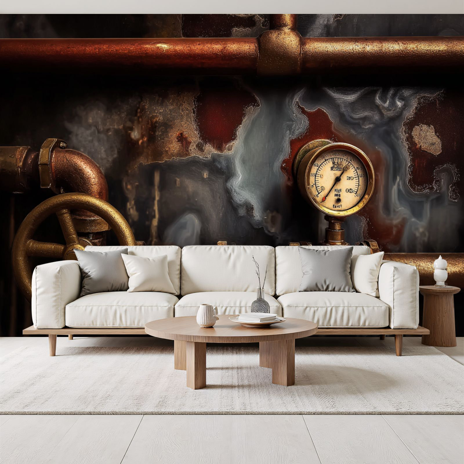 Red Barrel Studio Peel and Stick Wallpaper vintage steampunk Tube Retro ...