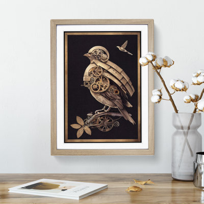 Steampunk Bird - Framed Print
