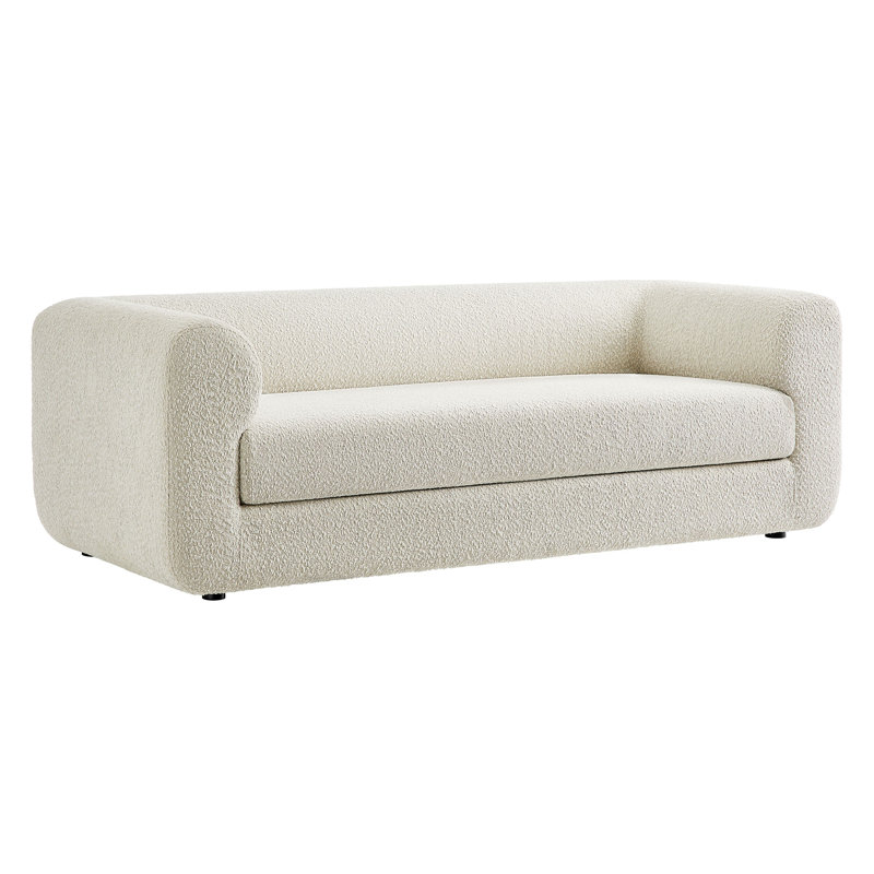 Leif 89" Boucle Upholstered Sofa, Pearl