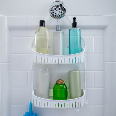 Height Adjustable Plastic Shower Caddy