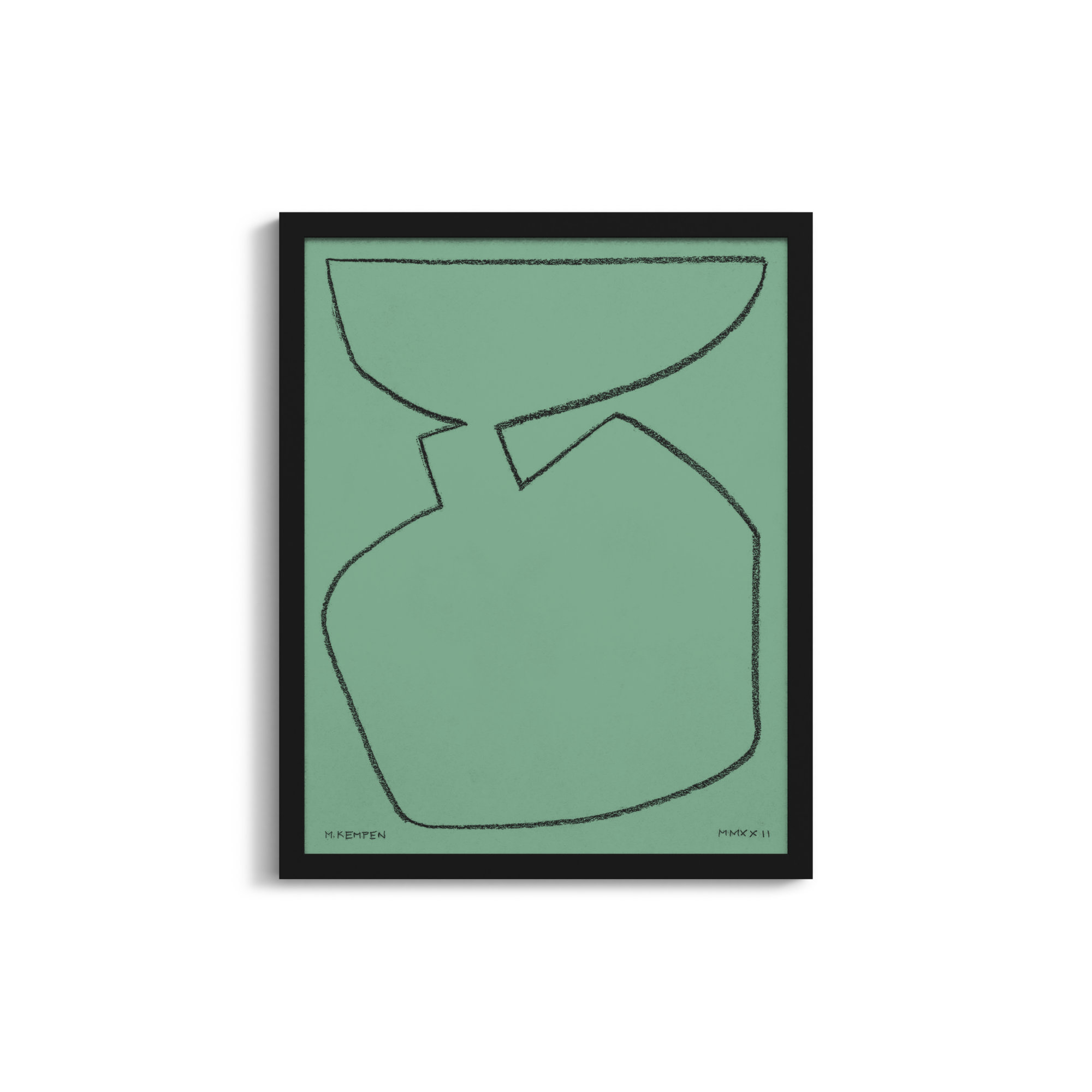 Sage 2 by Michael Kempen, 20" W x 25" H, Black Framed