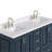 60.25'' Double Bathroom Vanity with Carrara Quartz Top-94668887