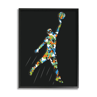 Patterned Basketball Player Ball by Arrolynn Weiderhold - Print on Canvas