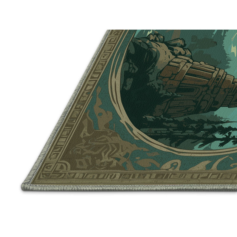 Golden Relic Rug, Square 3'