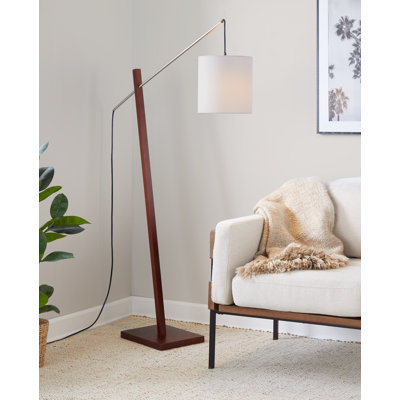 Mcmillion 60'' Walnut Task Floor Lamp
