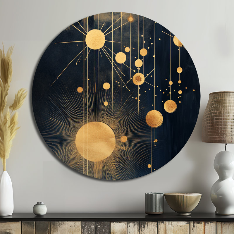 Décoration murale Mod Constellation Burst - étoiles rondes en métal, L 29 po x H 29 po