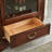 Maroon Solid Wood+Glass Display Cases