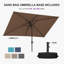 Parasol de table rectangulaire 6,5 'x 10'-670938861