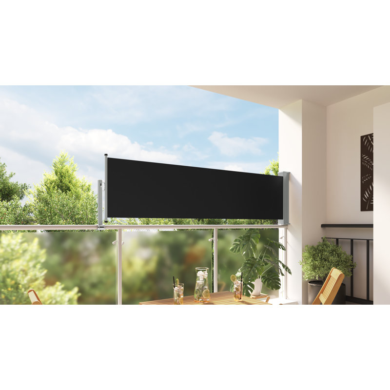 Polyester Cover Retractable Patio Awning, 31.5" H x 118.2"  W