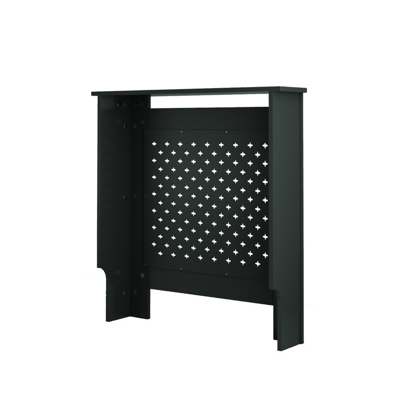 Couvercle de radiateur en panneau de fibres à densité moyenne, armoire chauffante décorative à panneau perforé avec tablette supérieure, housse de chauffage pour la maison facile à assembler