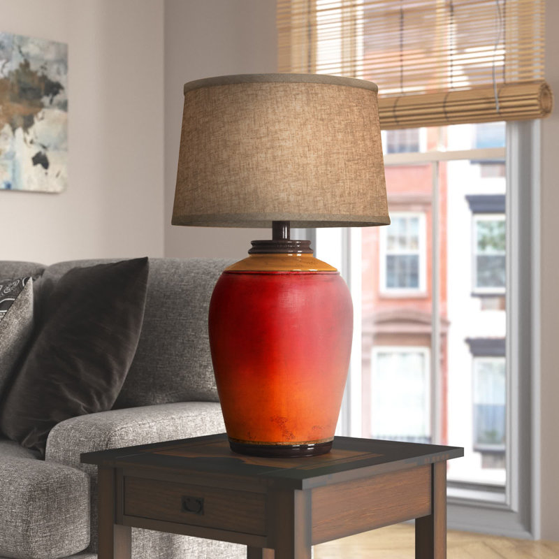 Corlissa Ceramic Lamp, Red