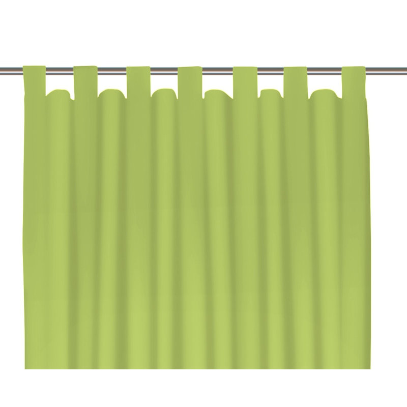 Polyester Blackout Tab Top Curtain Panel, 142cm Width x 345cm Drop, Lime