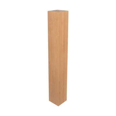 35-1/4In H X 5In W Solid Oak Wood Island Leg