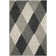 Tapis en laine / coton tissé à la main Rohan en gris / noir
