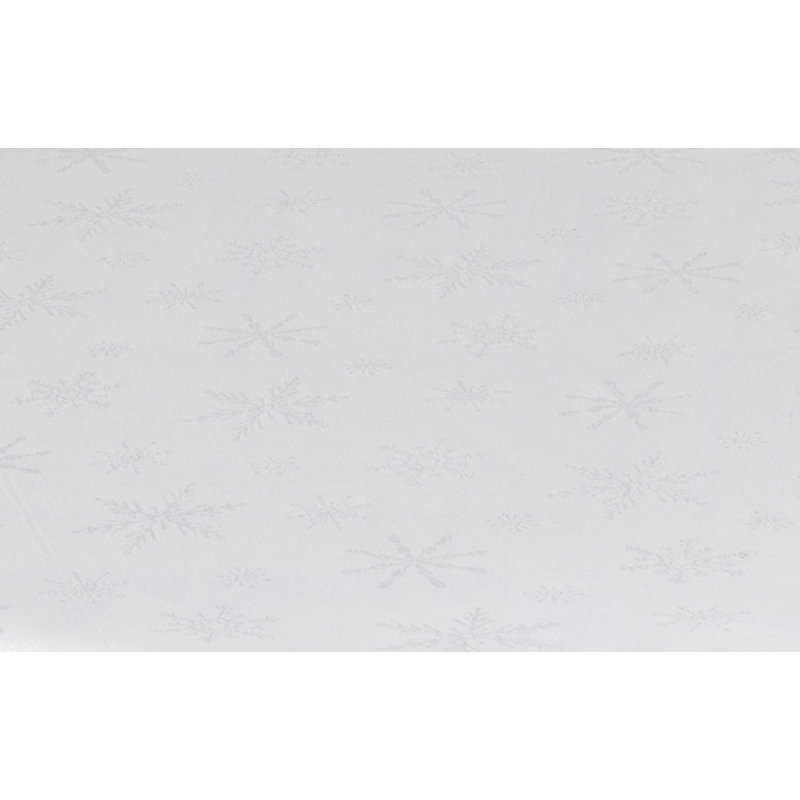 Christmas Snowflake Tablecloth, 137cm W x 183cm L, White