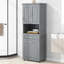 Rangement de salle de bain, grande armoire de salle de bain avec panier à linge, grand panier à linge inclinable et armoire de rangement supérieure-352579940