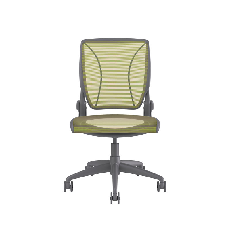 World Mesh Task Chair, Adjustable, Citron, Gray