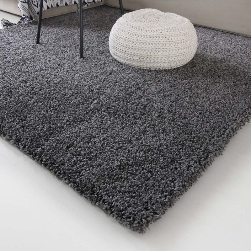 Aloysia High Pile Shaggy Grey Rug, Rectangle 240 x 340cm