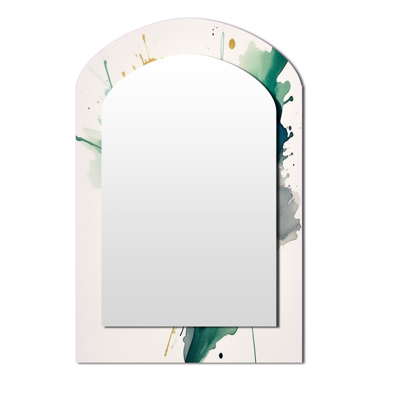 Krysten - Miroir abstrait en métal, 43 po x 33 po