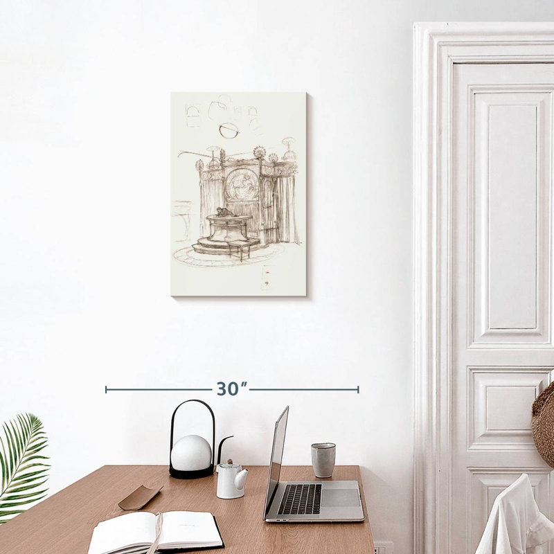 Office Sketch, 24" H x 16" W